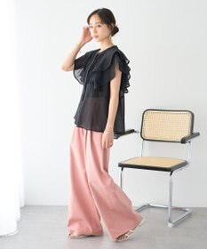 earth music&ecology ラッフルブラウス