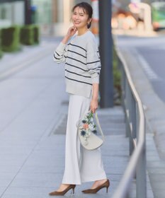 UNFILO L 【15サイズ展開/ウエストゴム】BEAUTY MOVE ワイドストレートパンツ