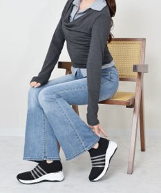 Bridget Birkin 【Bridget Birkin】ビジューニットヒールアップスニーカー