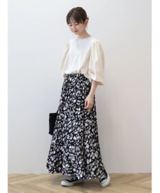 AMERICAN HOLIC ドルマンギャザー７分袖カットプルオーバー