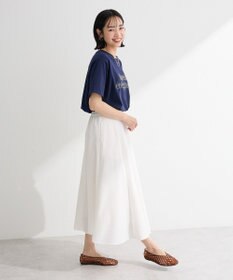 Green Parks 表面感タックフレアスカート