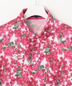 23区GOLF 【MEN】【接触冷感・UVケア・吸水速乾】ブーゲンビリア柄 ポロシャツ