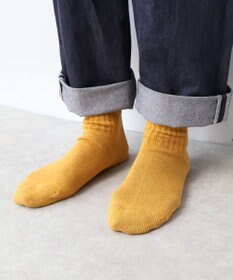 WHITE MAILS PAPER WIDE RIB CREW SOCKS ソックス