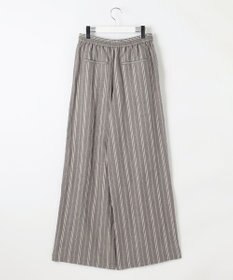 自由区 S 【カタログ掲載・セットアップ対応・洗える】リネンビスコースストライプドロスト パンツ