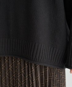 earth music&ecology 【洗濯機洗い可 / 選べる丈】アンチピリングC/A選べる丈配色ニット