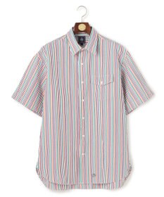 J.PRESS MEN 【J.PRESS ORIGINALS】Cotton Silk Seersucker Regular Half Sleeve Shirt / Baggy-Fit