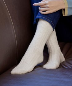 Tiaclasse ケーブル柄編みソックス