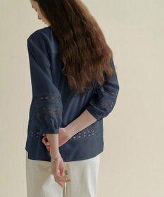 J.PRESS LADIES S 【一枚で着映え・セット着用可】スパンソフトクロス刺繍 ブラウス