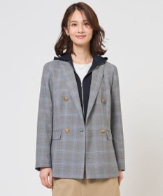J.PRESS LADIES L ANASTASIAトロ ダブル ジャケット グレーチェック系