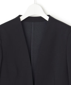 23区 S 【セットアップ対応/洗える】ストレッチポンチ ノーカラー ジャケット