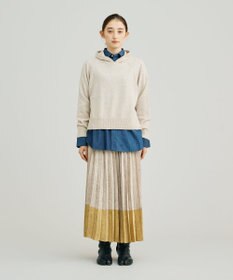 J.PRESS YORK STREET 【WOMEN】ウールカシミヤ フーディニット