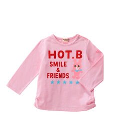 MIKI HOUSE HOT BISCUITS 【70-120cm】 ビーンズくん＆キャビットちゃん長袖Ｔシャツ