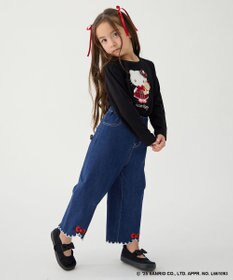 ANY KIDS 【ハローキティ×ANY KIDS】アップリケ 長袖Tシャツ