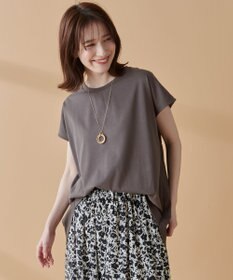 ANY L 【吸水速乾/シワになりにくい/アンチピリング】バックフレアフレンチスリーブカットソー