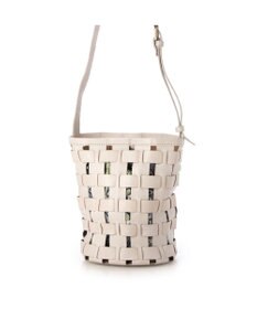 UNBILLION ピークスピーク PEAKS PEAK / 牛革透かし編みメッシュショルダートート