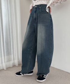 WEGO サマーデニムバレルレッグパンツ