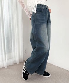 WEGO サマーデニムバレルレッグパンツ