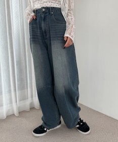 WEGO サマーデニムバレルレッグパンツ