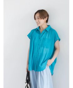 Te chichi 【7色展開】シャンブレーボイルフレンチスリーブシャツ
