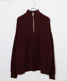 WEGO ルーズフィットハーフZIPプルオーバー