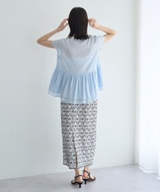 YECCA VECCA ペプラムシアーブラウス