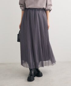 Green Parks ラメチュールプリーツスカート