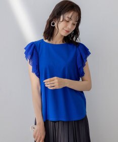 組曲 プリーツコンビフレンチスリーブ カットソー