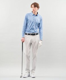 23区GOLF 【MEN】【吸水速乾/UVカット】ストライプロゴ 長袖シャツ