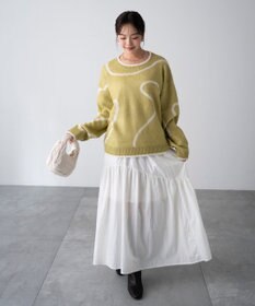 WEGO 【25年秋冬新作】ニュアンスライン配色プルオーバー