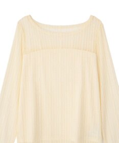 earth music&ecology レースドッキングボートネックプルオーバー