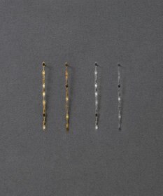 Phoebe 〈金属アレルギー対応〉グリッターエクレアロングピアス　シルバー/ニッケルフリー