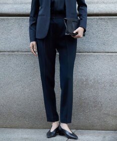 ICB 【UVカット・防シワ・速乾・洗える】Fiedテーパードパンツ ネイビー系