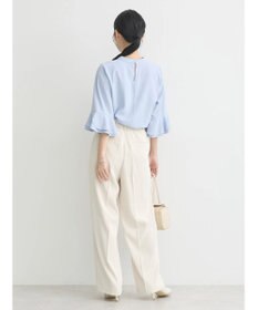 earth music&ecology ラッフル７分袖ブラウス