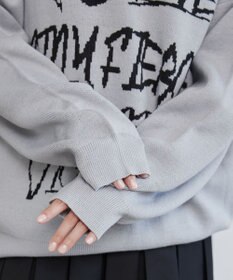 WEGO グラフィックニットBIGプルオーバー