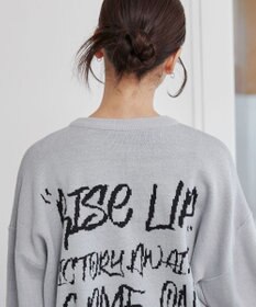 WEGO グラフィックニットBIGプルオーバー