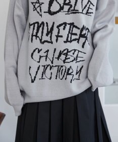 WEGO グラフィックニットBIGプルオーバー