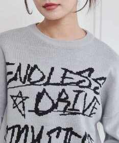 WEGO グラフィックニットBIGプルオーバー