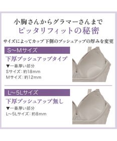 BRADELIS New York 【BRADELIS NewYork peace】綿混ハイブリッド・デイリーハートカップブラ24 バストを脇からしっかり包みホールドするノンワイヤー補正ブラ