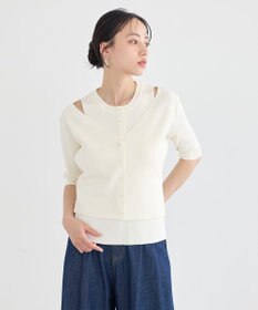 earth music&ecology フェイクレイヤードアメスリプルオーバー