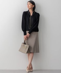 23区 L 【洗える】ウーステッドウール ボウタイ ニット