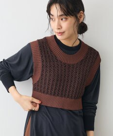 CRAFT STANDARD BOUTIQUE ジャガードショートニットベスト