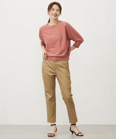 J.PRESS LADIES 【WEB限定・洗える】シャンブレーサテン テーパード パンツ