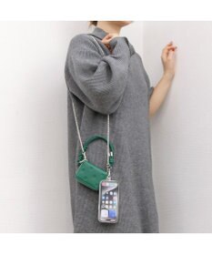 UNBILLION ペルケ perche / ドット刺繍ジャバラチャームウォレットショルダー