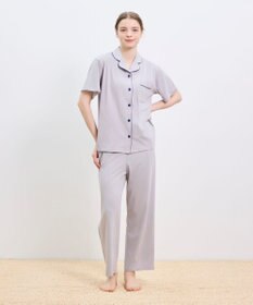 une nana cool 【綿100%】スビン天竺 半袖開襟パジャマ MADE WITH LIBERTY FABRIC