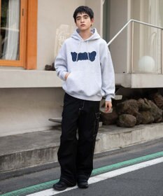 WEGO 【ユニセックス着用ITEM/SMLサイズ展開】グラフィックロゴプルパーカー