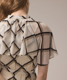 GRACE CONTINENTAL チェックプリントプリーツワンピース