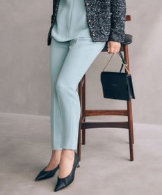 自由区 【セットアップ対応・洗える】トリアセダブルクロステーパード パンツ メンソール系