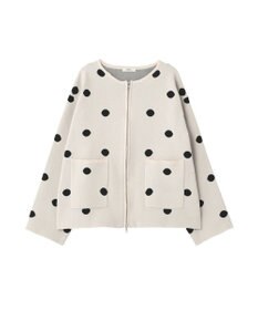 earth music&ecology 【予約】ダブルジップドットカーディガン