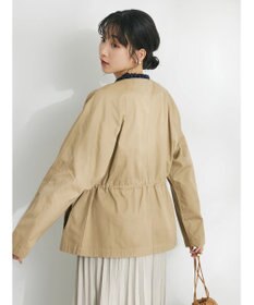 CRAFT STANDARD BOUTIQUE コットンギャバジンノーカラーＺＩＰブルゾン