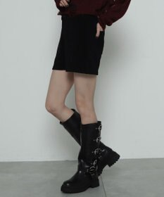 WEGO ジャガードハイウエストタイトショートパンツ